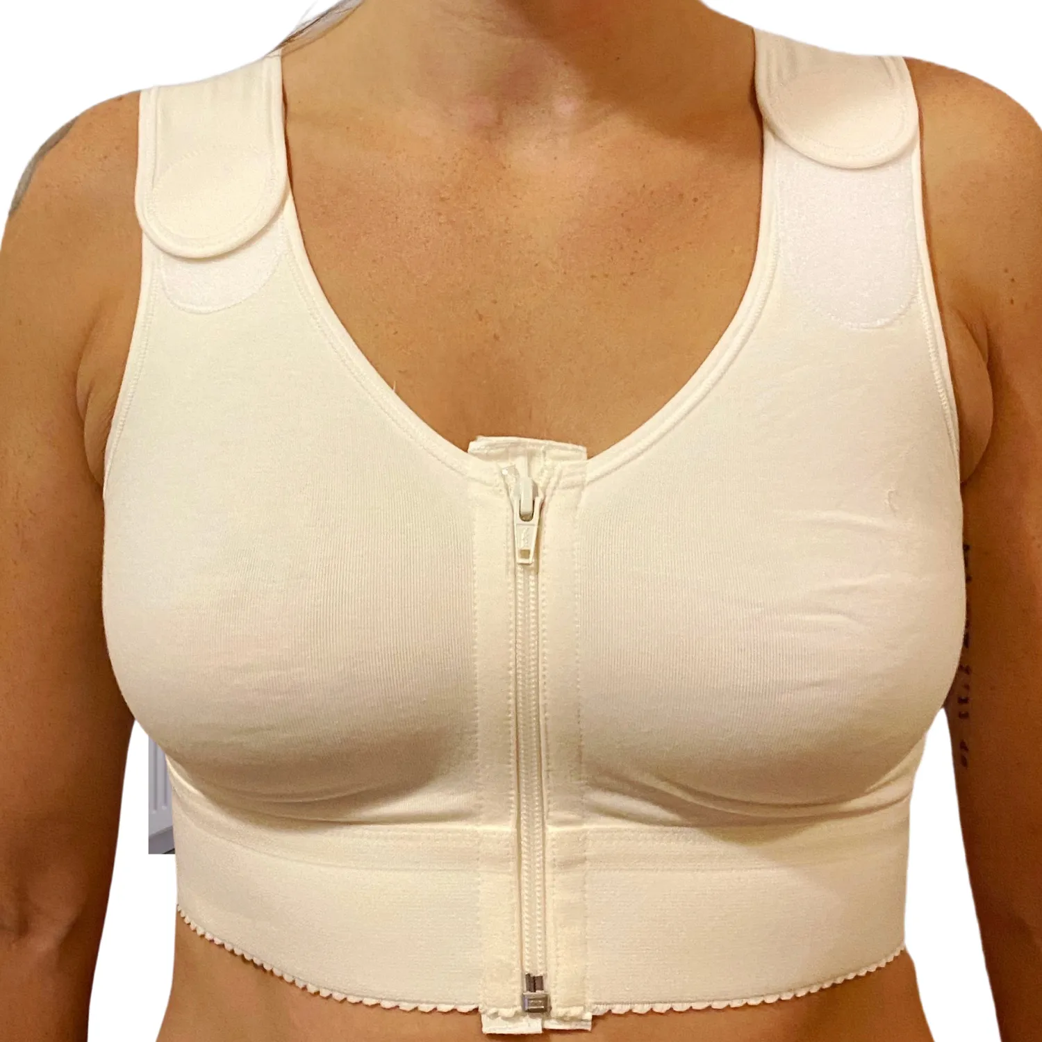 Anita Valencia Compression Bra Front Closure Wire-Free Post Operative Bra, Champagne