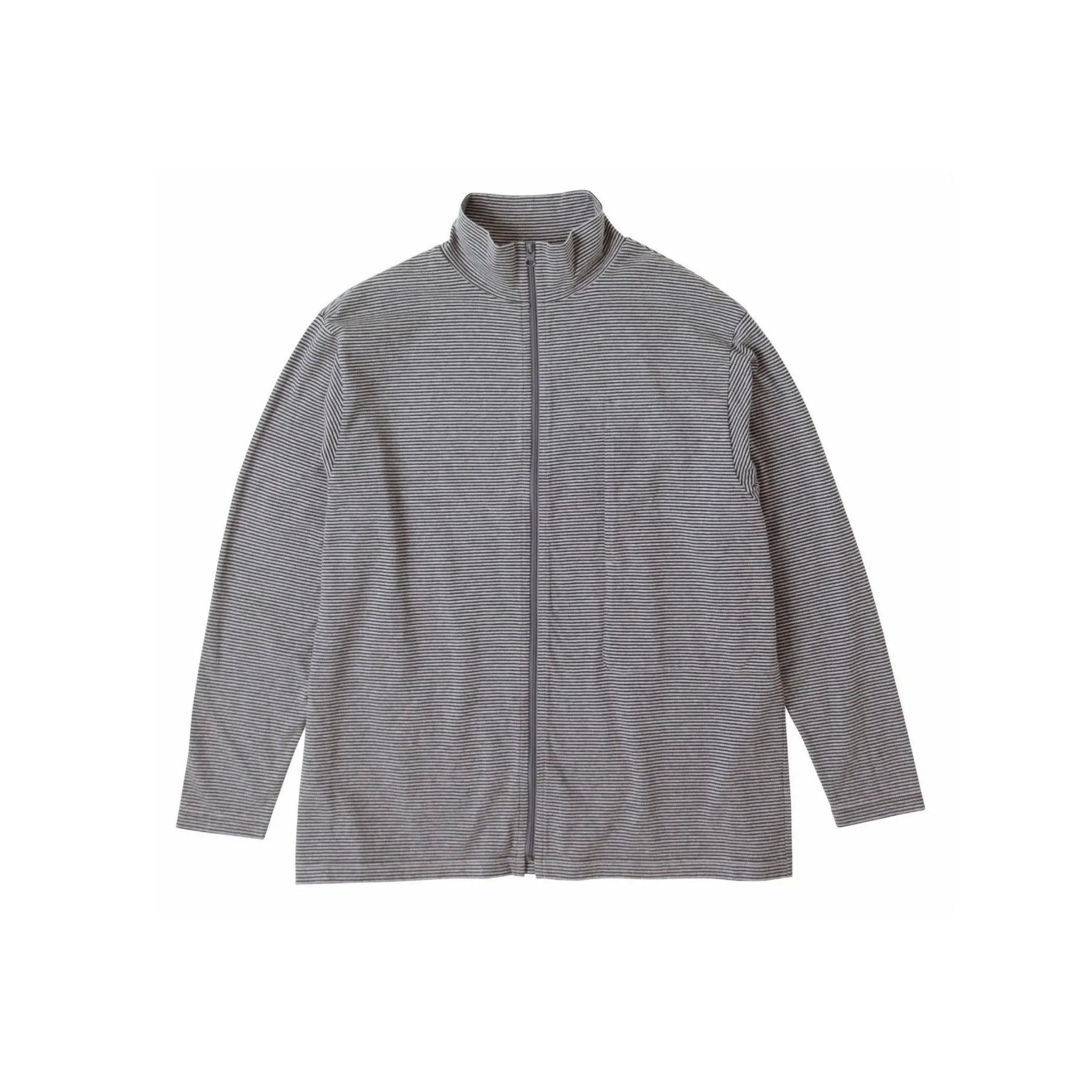 BEATNIK BORDER ZIP UP TURTLENECK