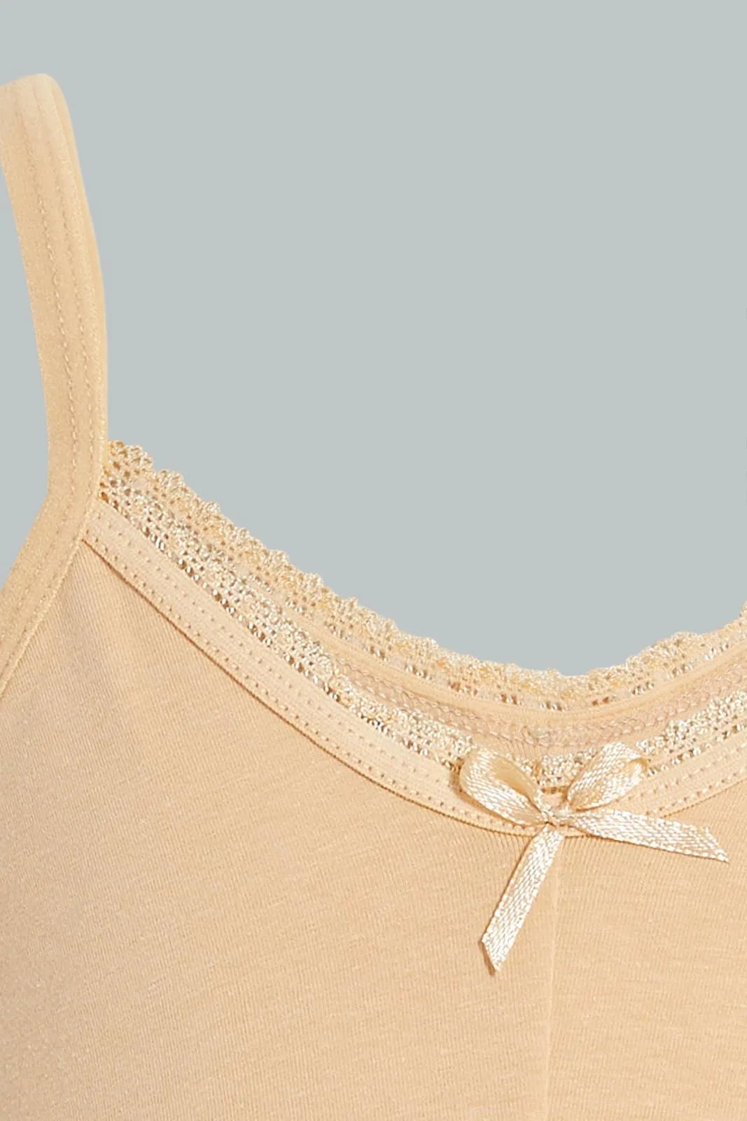 Beige And White Bra For Senior Girls (Pack of 2)