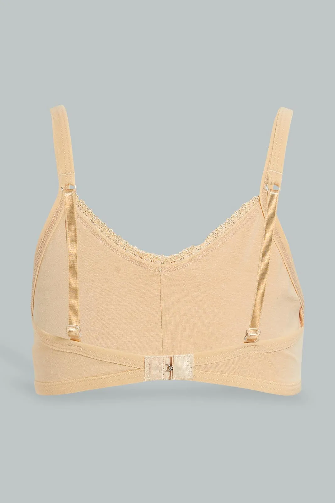 Beige And White Bra For Senior Girls (Pack of 2)