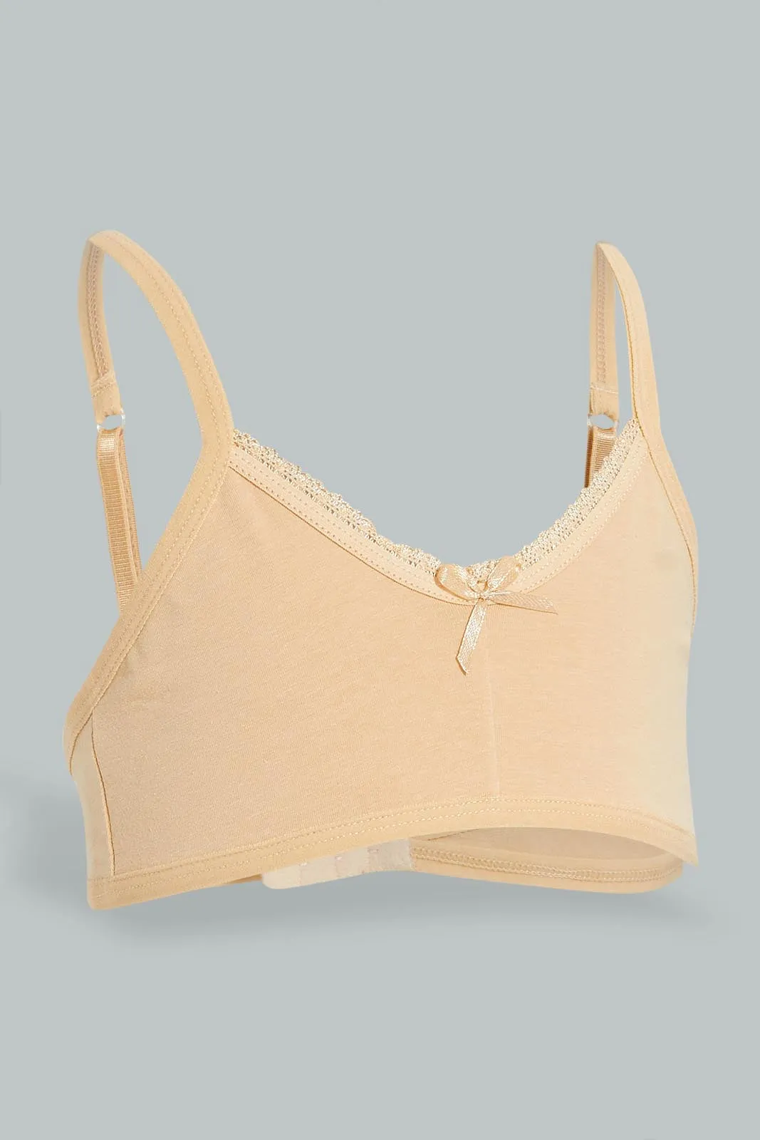 Beige And White Bra For Senior Girls (Pack of 2)