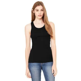 Bella   Canvas Women's Black Sheer Mini Rib Racerback Tank