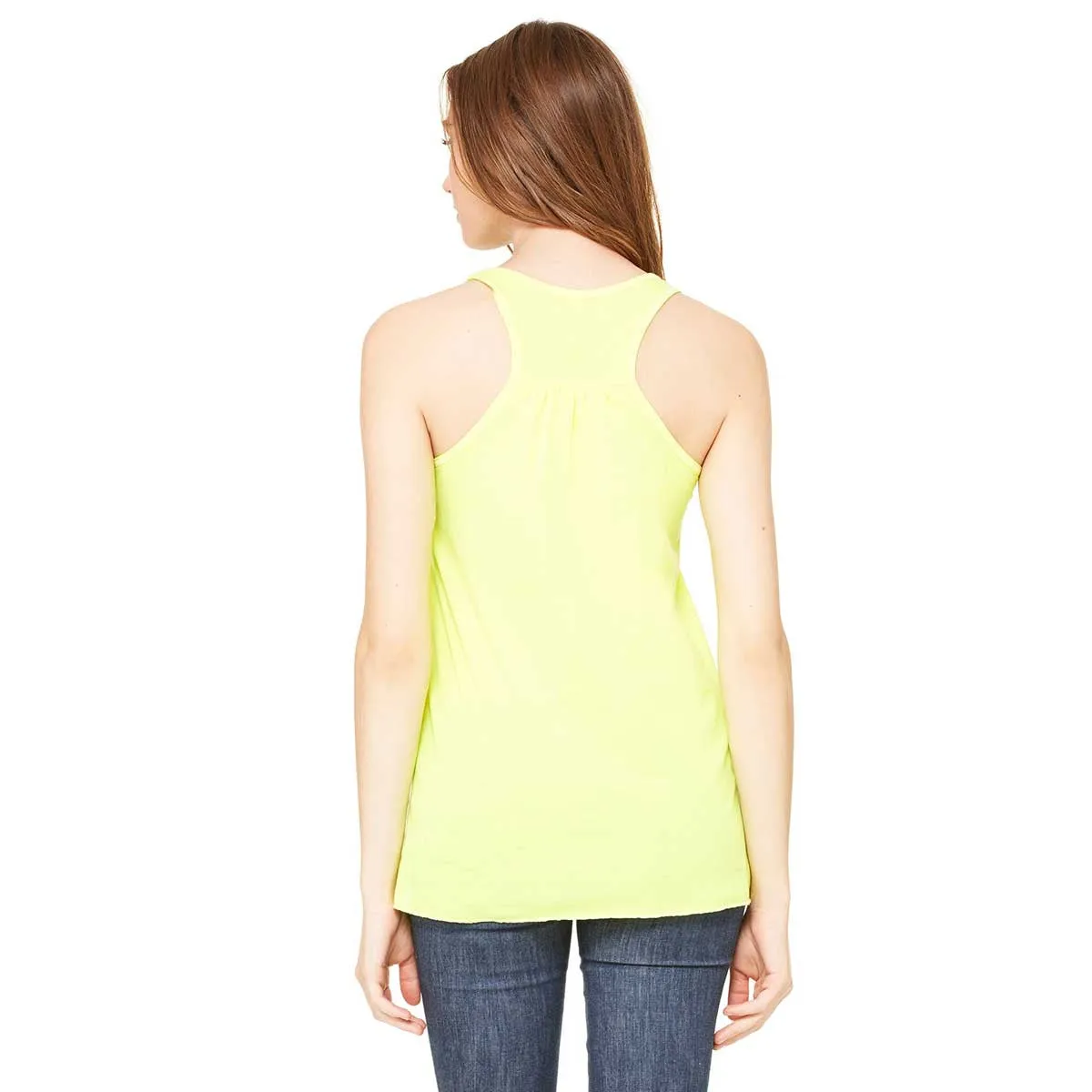 Bella   Canvas Women's Neon Yellow Flowy Racerback Tank