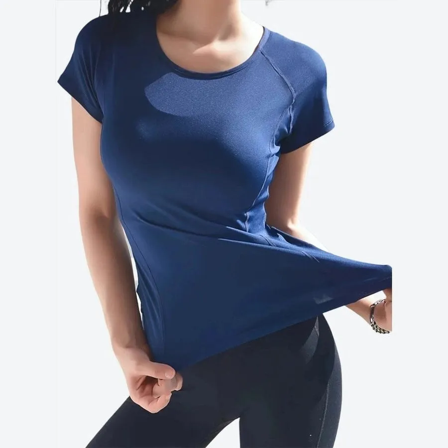 Breathable Short-Sleeve Athletic Workout Tops