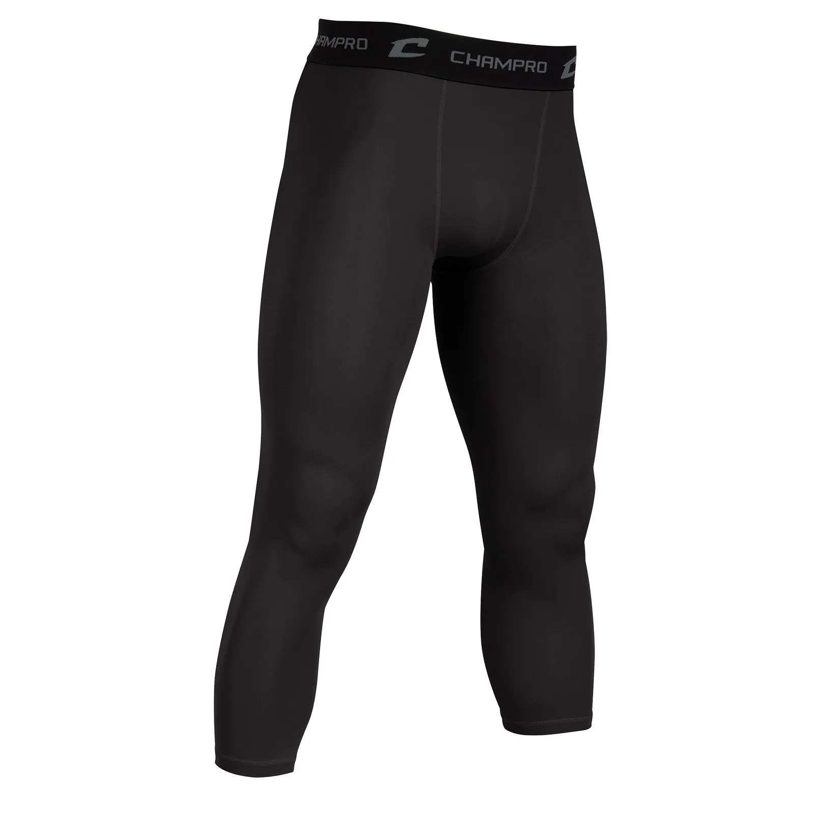 CHAMPRO 3/4 LENGTH COMPRESSION TIGHT PANTS- BLACK