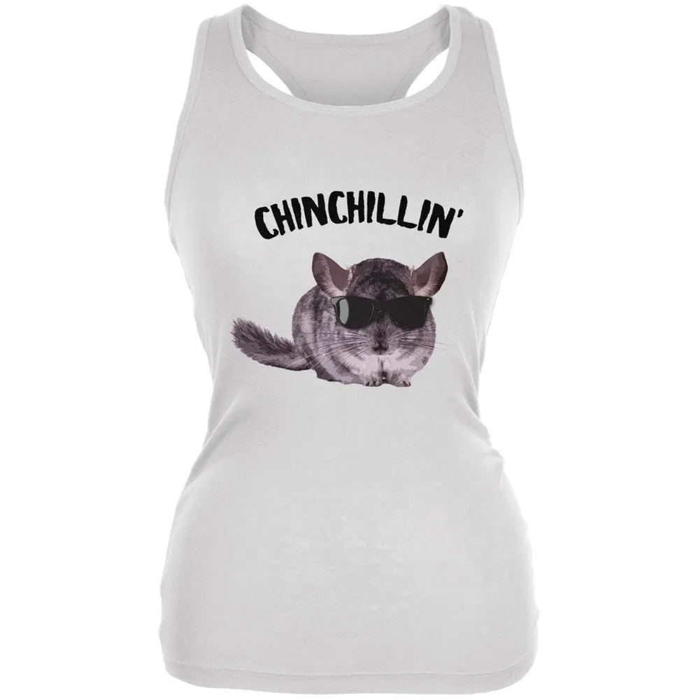 Chinchillin Chinchilla Pale Blue Juniors Soft Tank Top