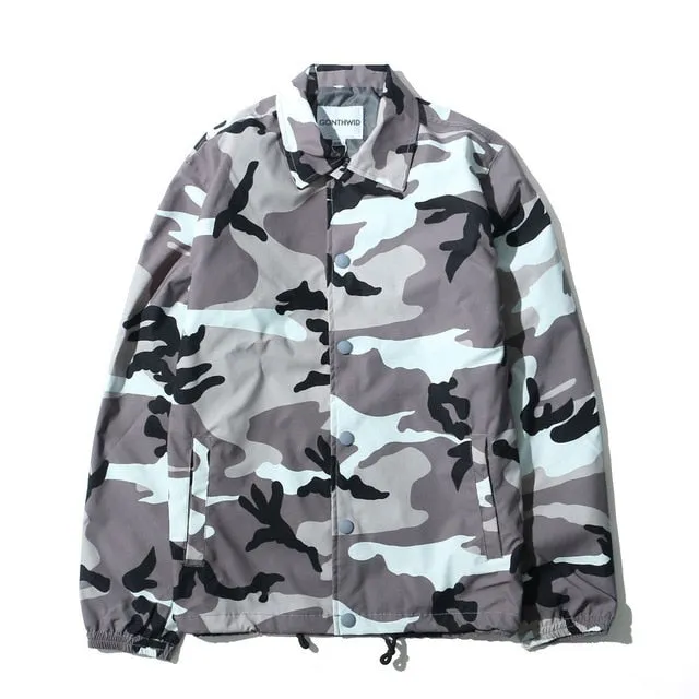 Color Camo Windbreaker Coaches Jackets