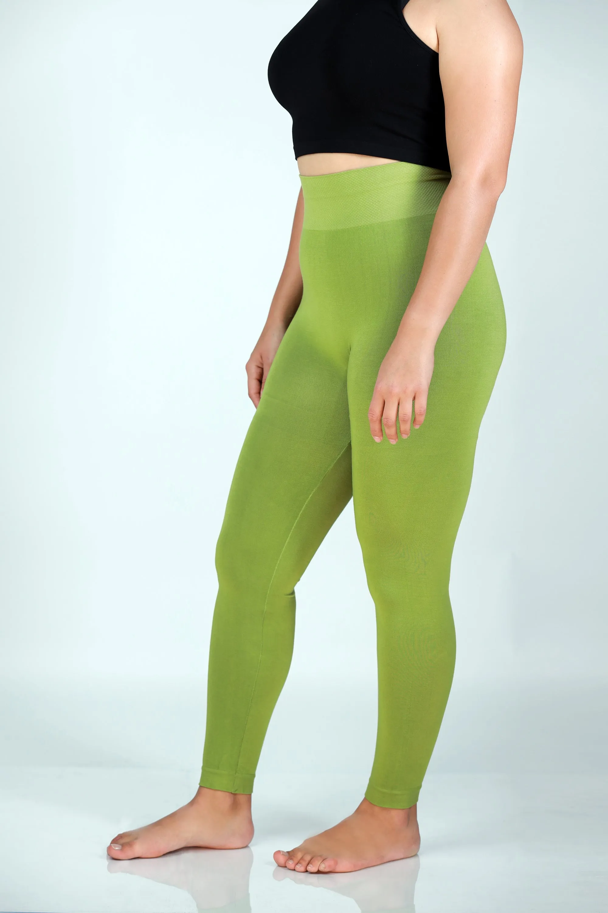 Colorful Bamboo 3” Band High Waisted Leggings