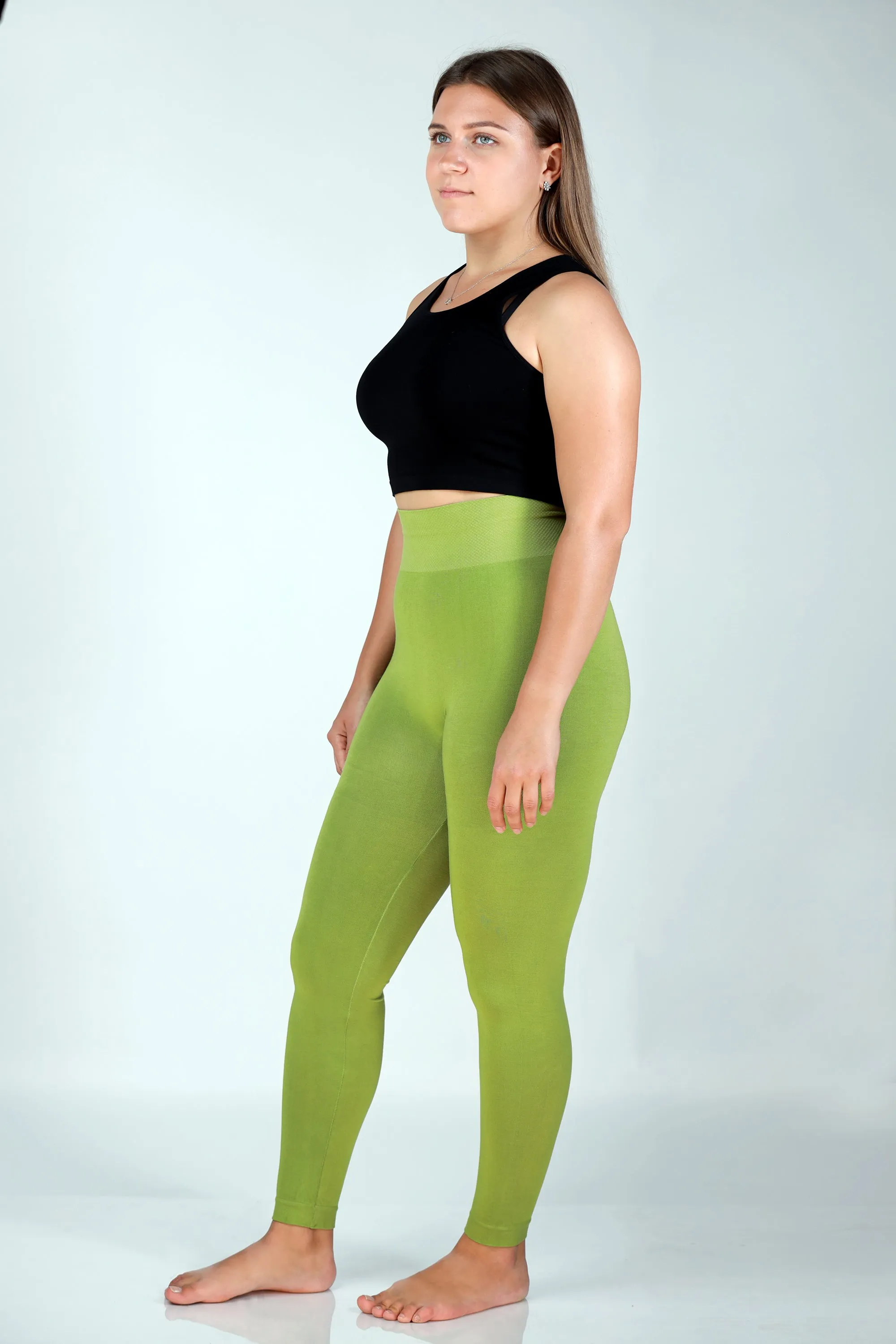 Colorful Bamboo 3” Band High Waisted Leggings