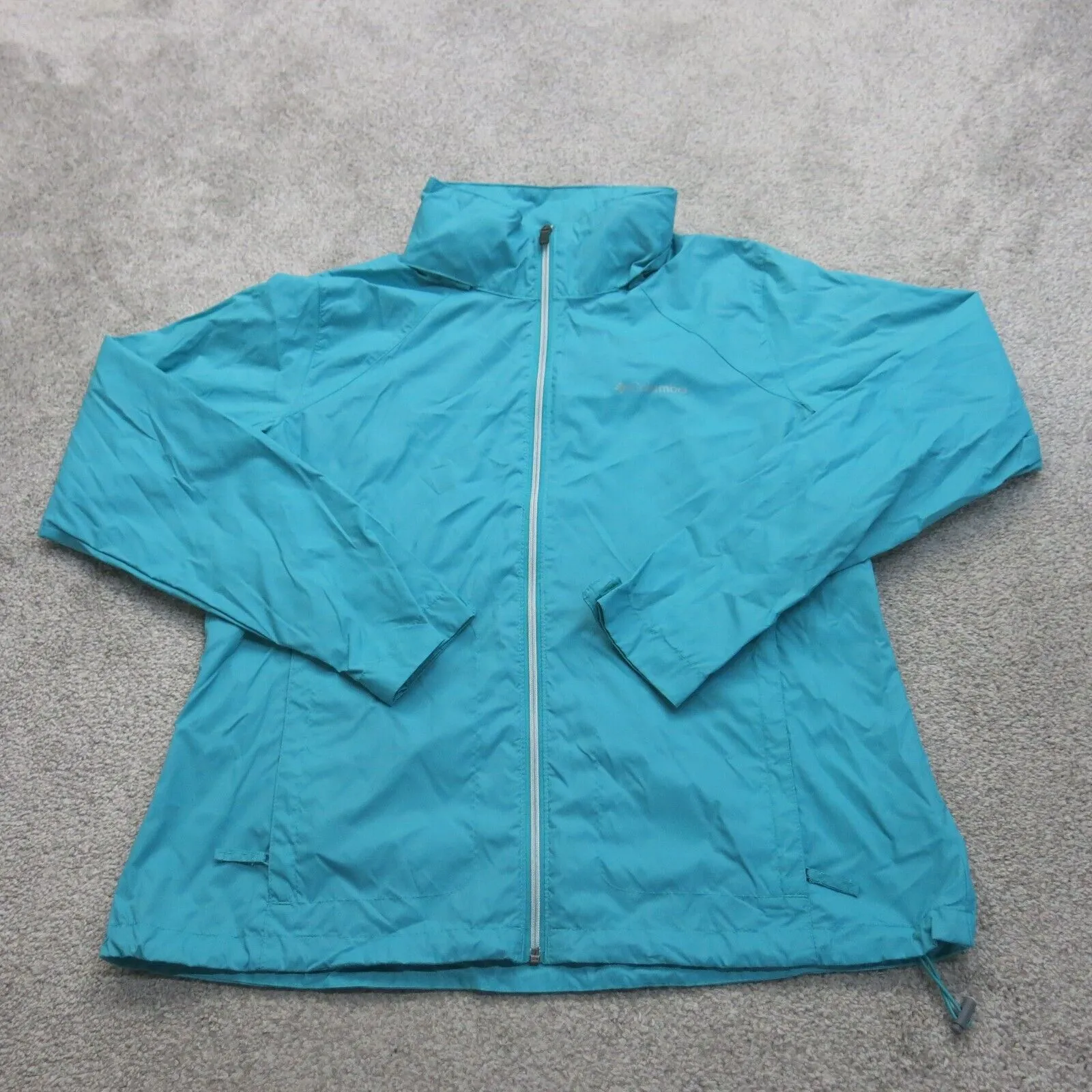 Columbia Sportswear Womens Windbreaker Jackets Full Zip Long Sleeve Blue Size XL