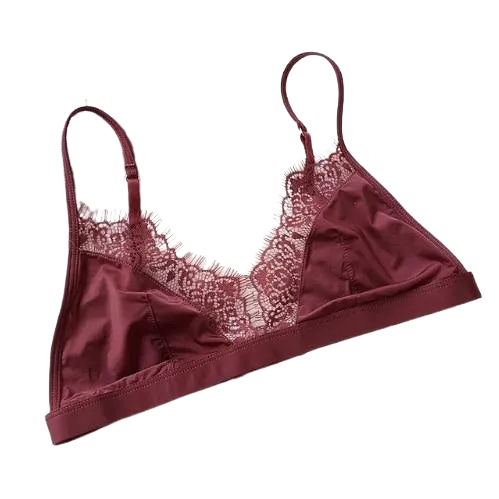 Comfortable Breathable Sexy Ladies' Floral Print Lace Bra With Adjusted Straps