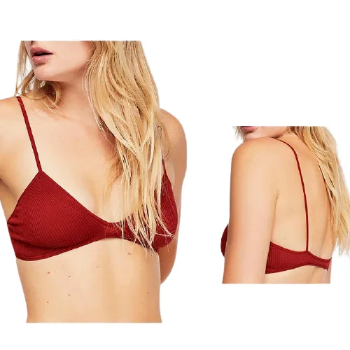 Comfortable Women's Ribbed Wirefree Unpadded Bras