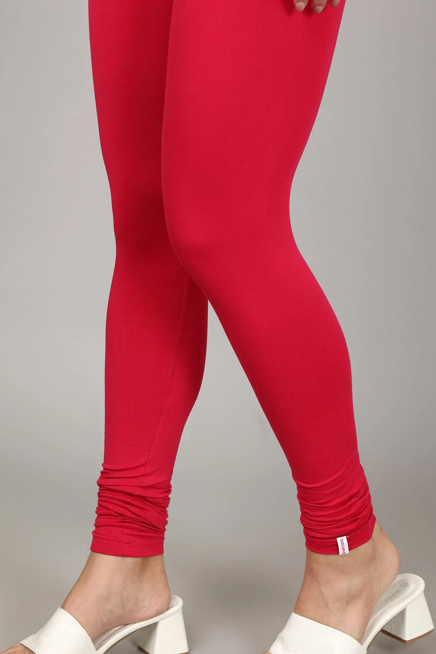 COTTON CHURIDAR LEGGINGS - FUSHIA