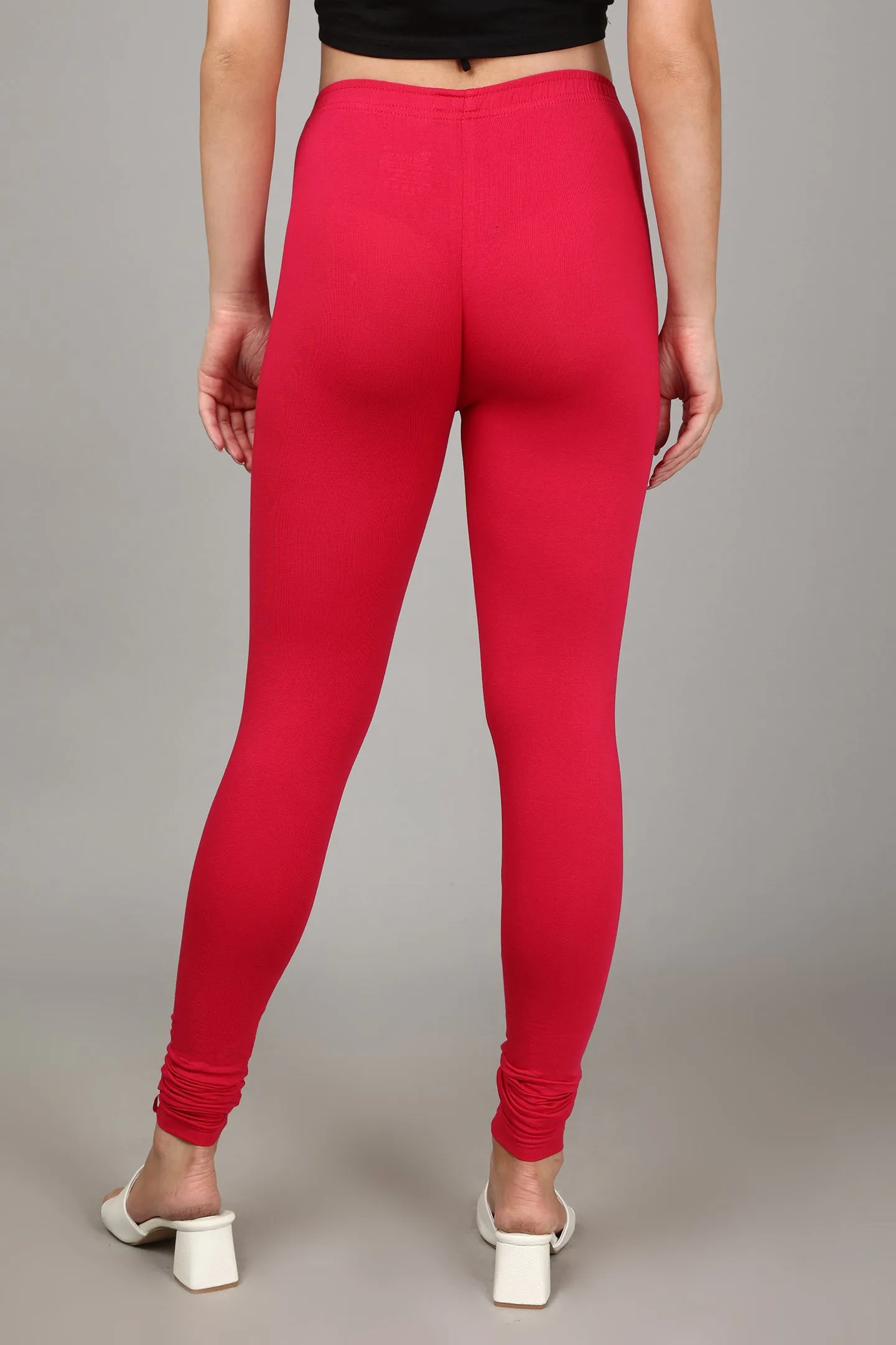 COTTON CHURIDAR LEGGINGS - FUSHIA