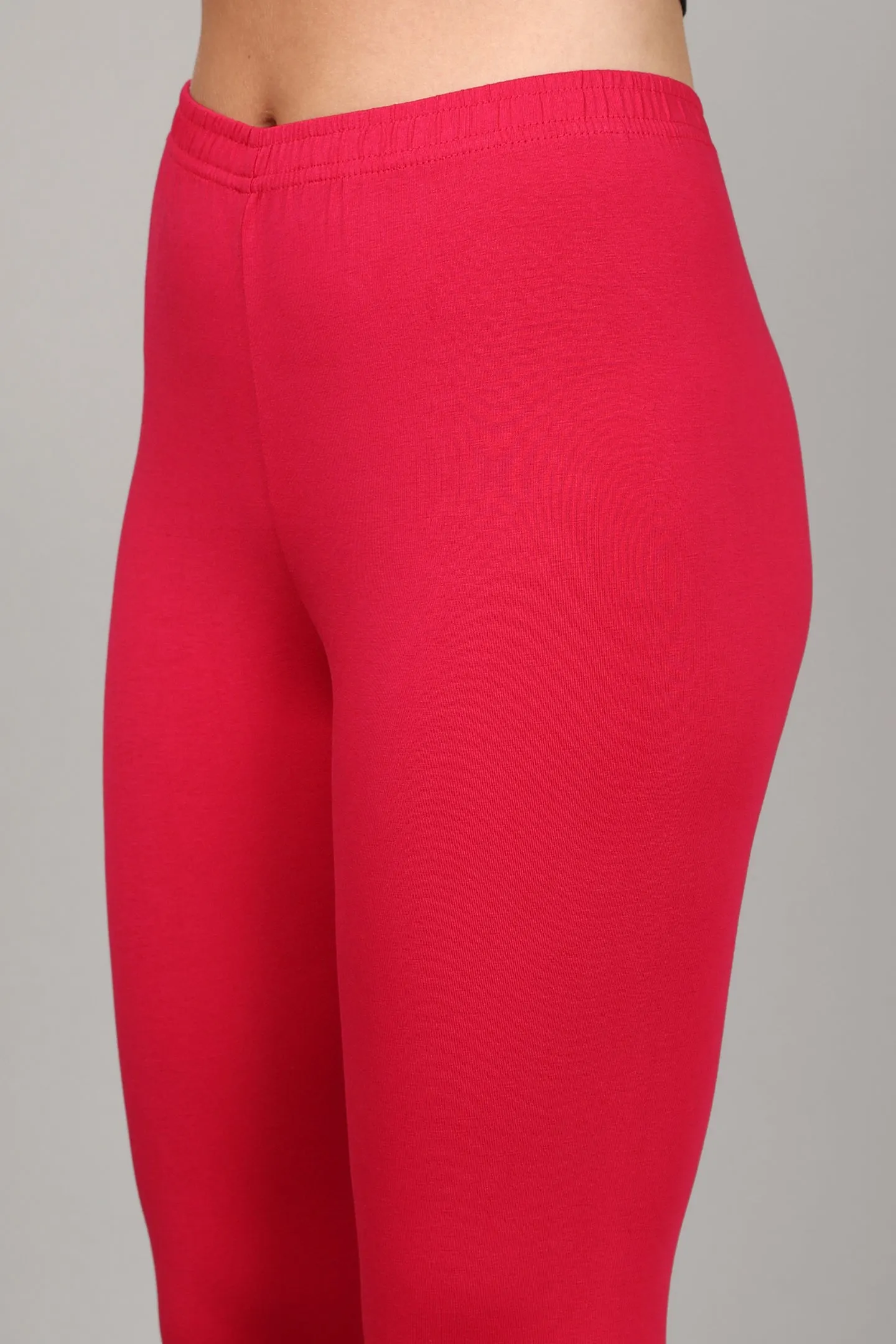 COTTON CHURIDAR LEGGINGS - FUSHIA