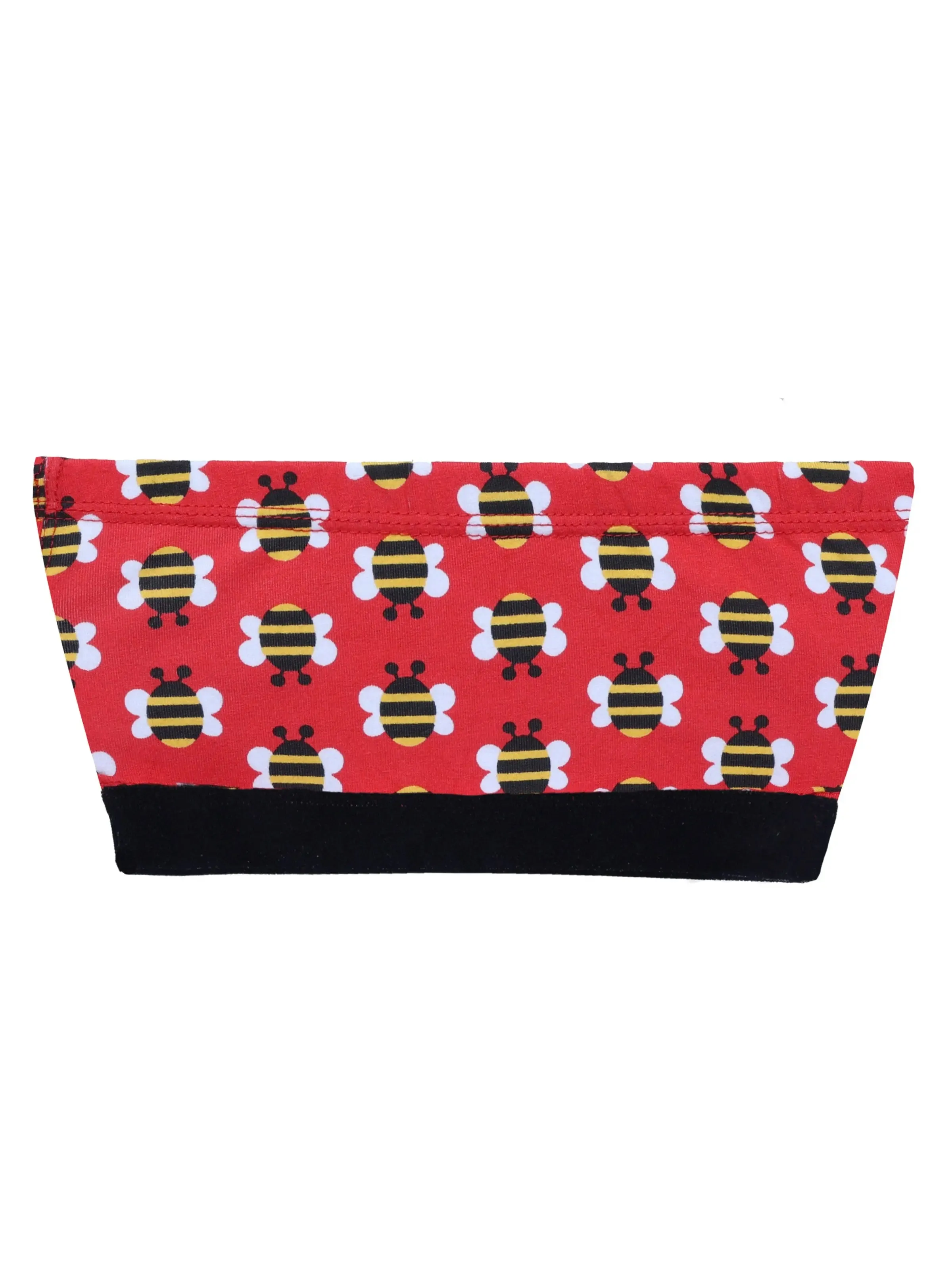 Double-Layer Cotton Tube Bra | Non-Padded Tube Top | Red Bee Print