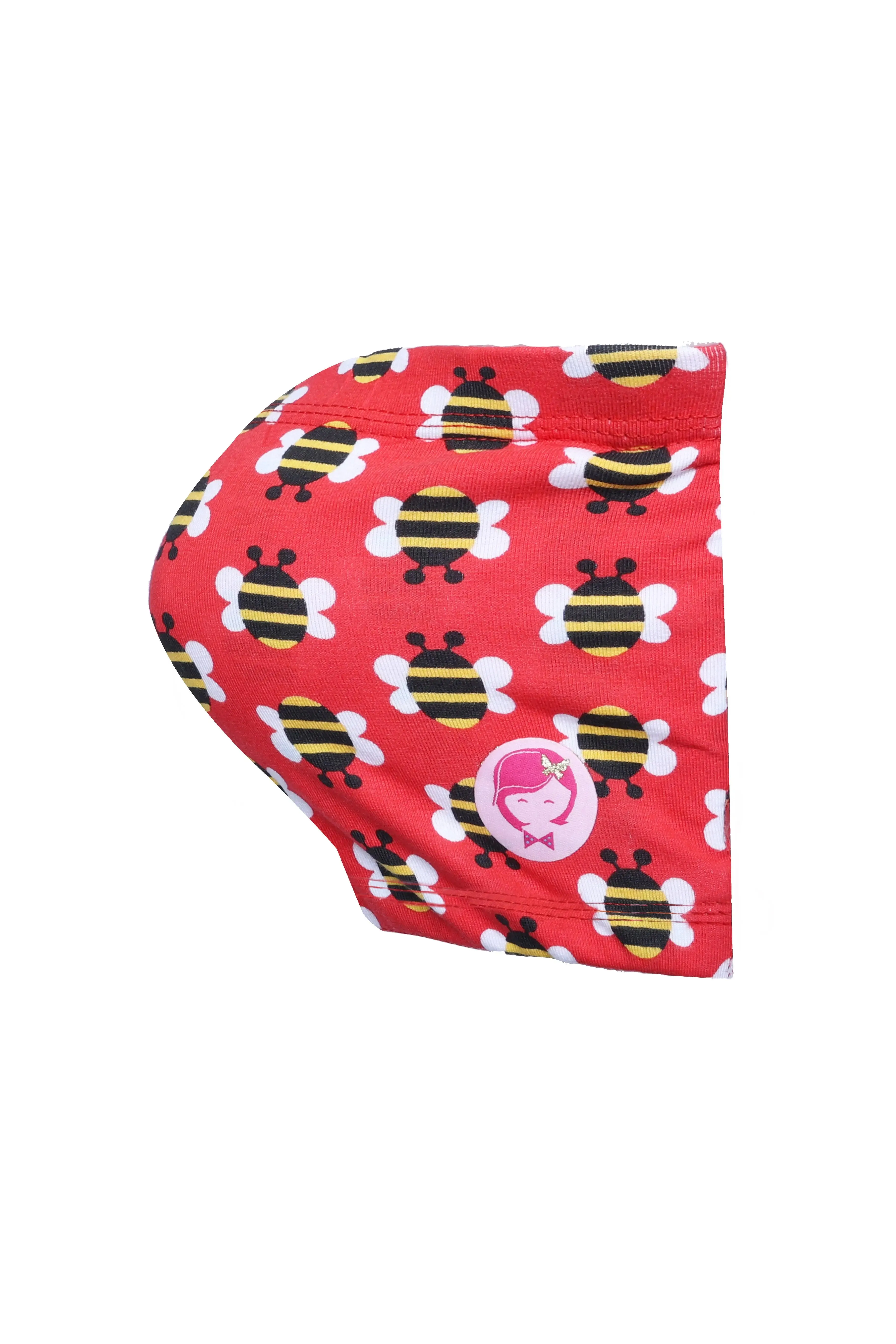 Double-layer Cotton Tube Bra | Non Padded Tube Top | Red Bee Print