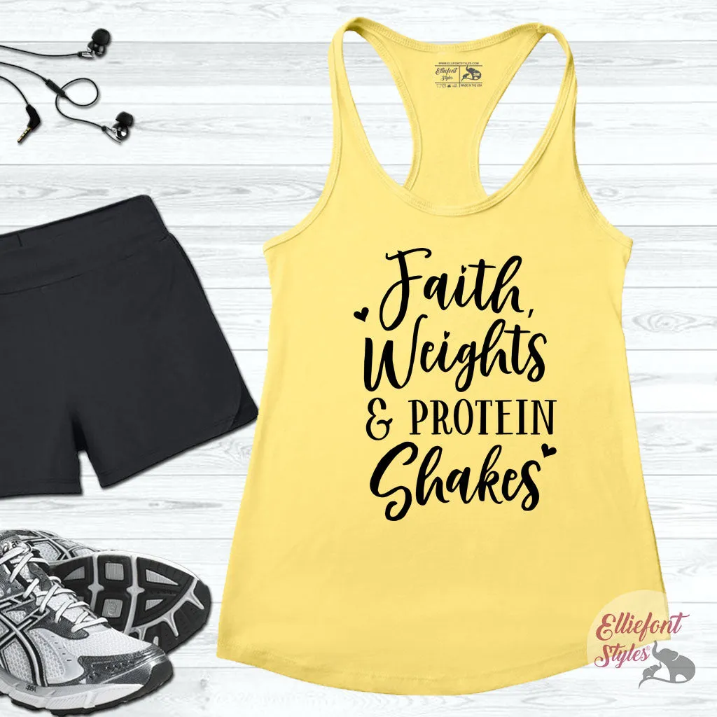 Faith Weights Protein Shakes Workout Tank Top