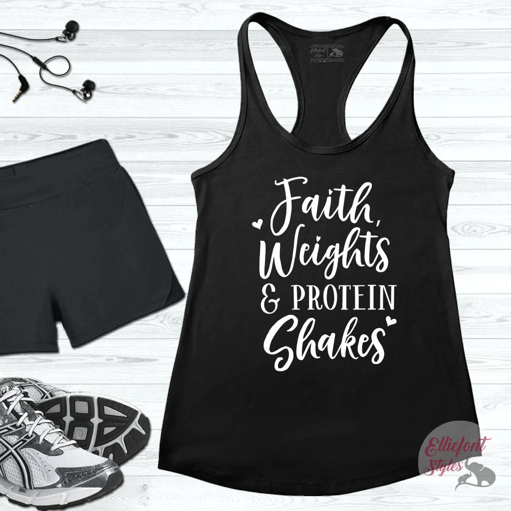 Faith Weights Protein Shakes Workout Tank Top