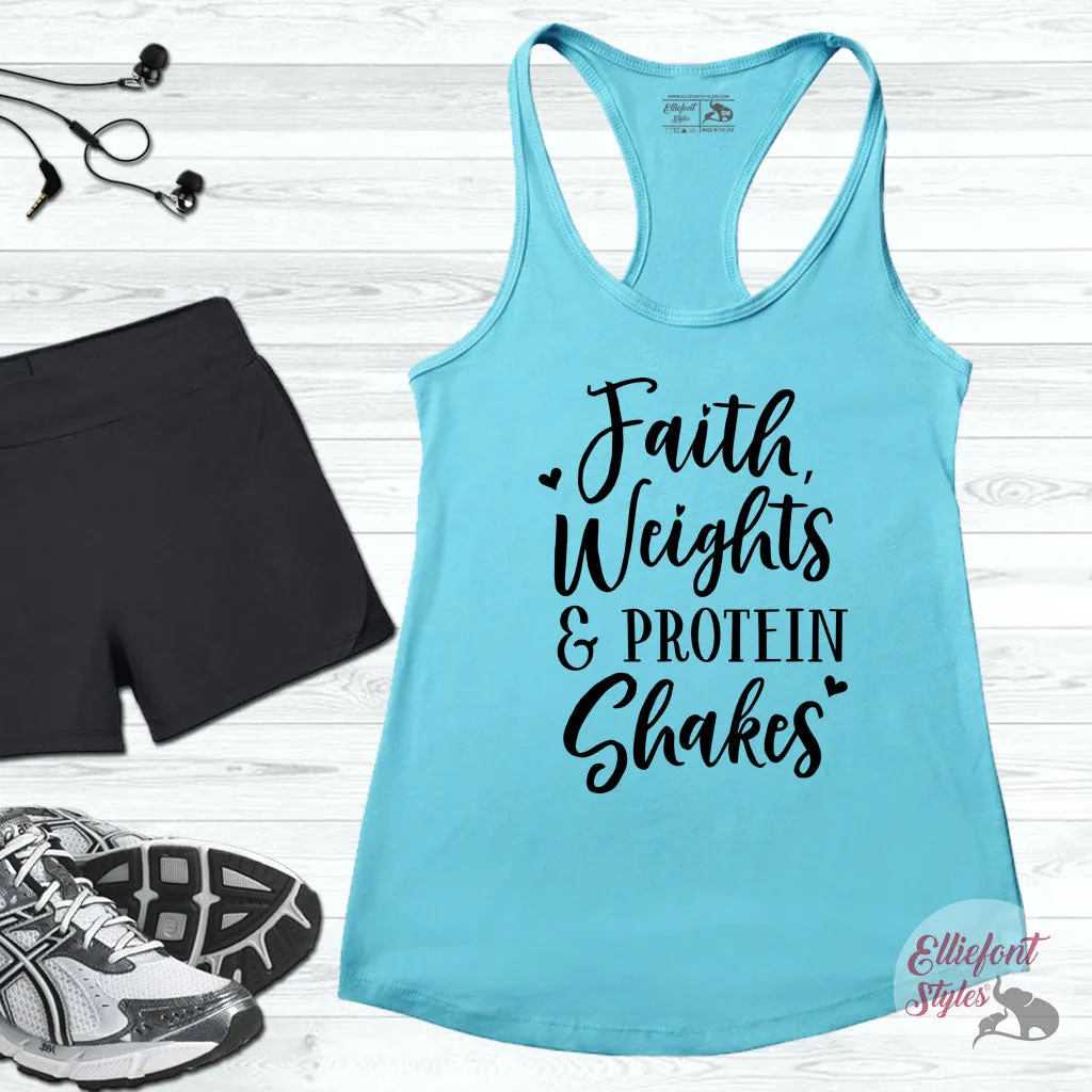 Faith Weights Protein Shakes Workout Tank Top