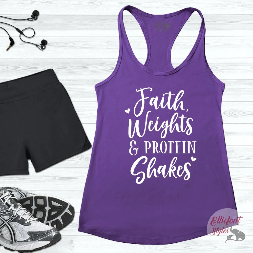 Faith Weights Protein Shakes Workout Tank Top