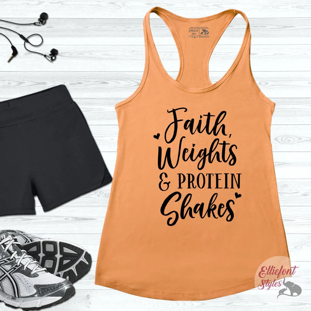 Faith Weights Protein Shakes Workout Tank Top