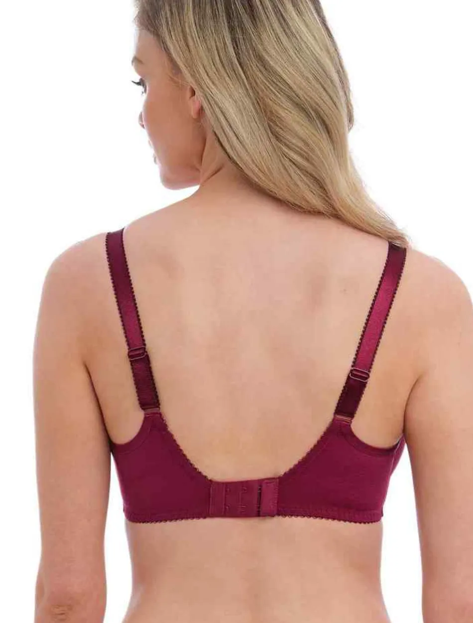 Fantasie Rebecca Essentials Underwire Moulded Bra, Berry | Berry Molded Bra | Berry T-Shirt Bra | Berry Fantasie Bra