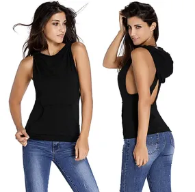 Fitness Backless Cross Sport T Shirt Women Breathable Sleeveless Yoga