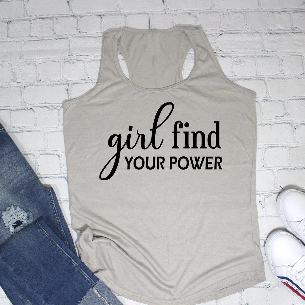 Girl Find Your Power Workout Tank Top