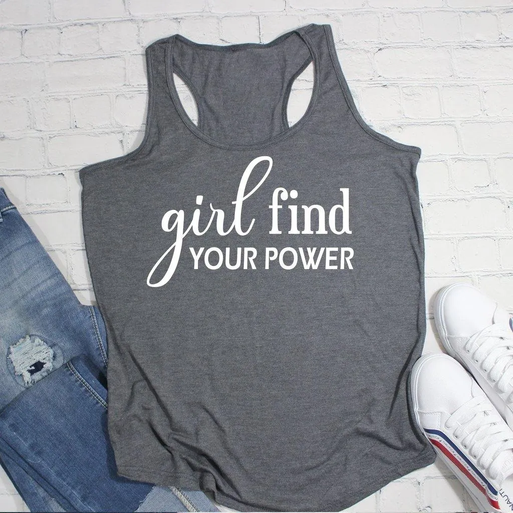 Girl Find Your Power Workout Tank Top