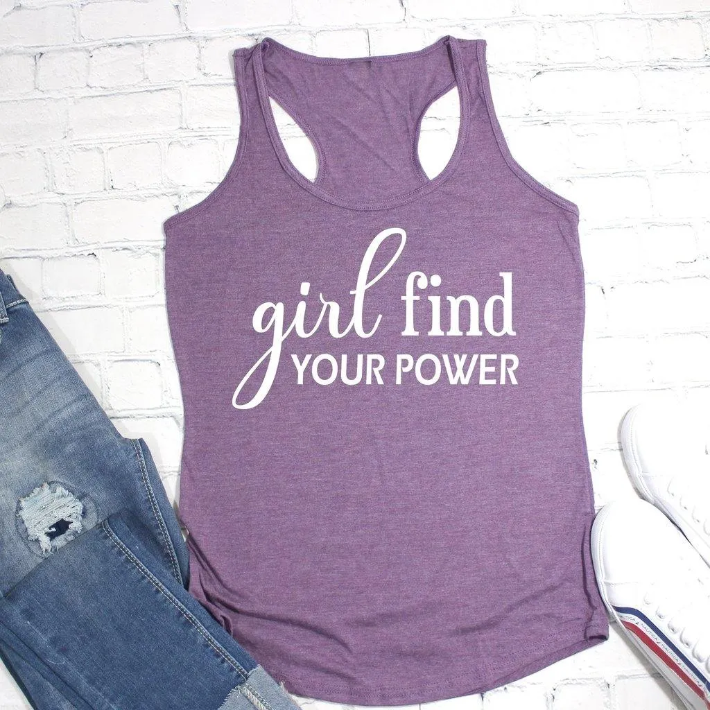 Girl Find Your Power Workout Tank Top