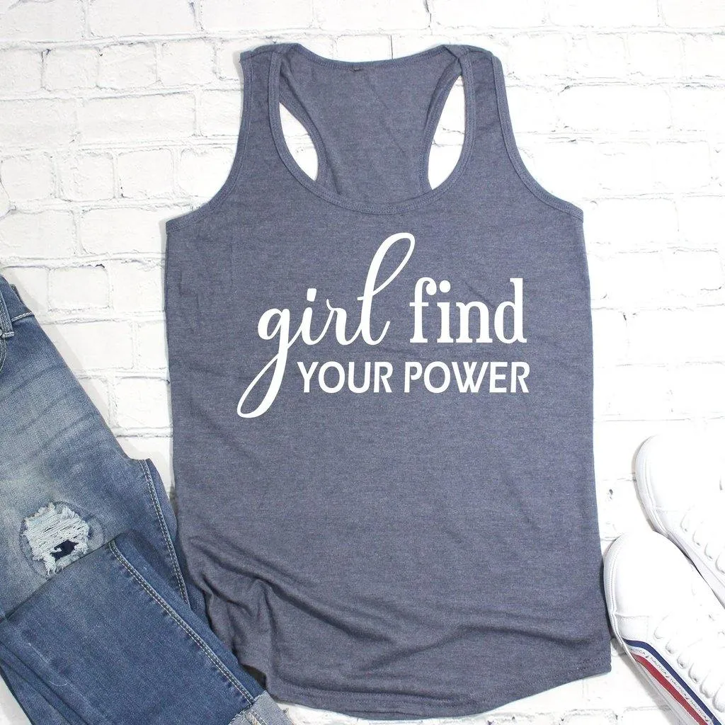 Girl Find Your Power Workout Tank Top