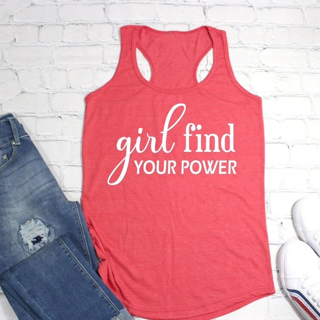 Girl Find Your Power Workout Tank Top