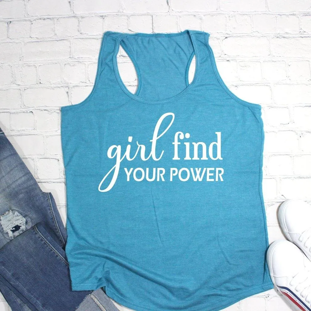 Girl Find Your Power Workout Tank Top