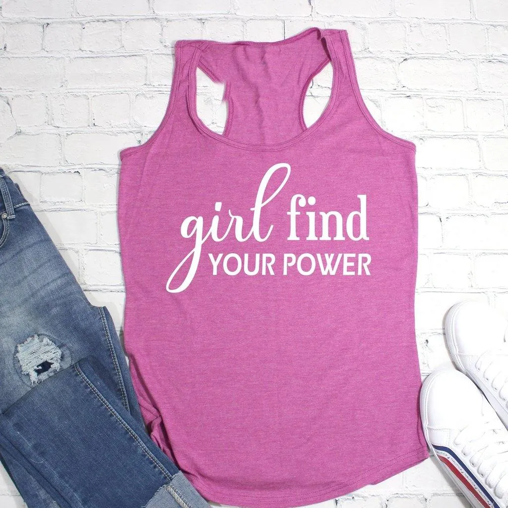 Girl Find Your Power Workout Tank Top