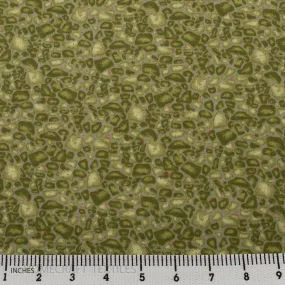 Green Cobblestone Cotton Print