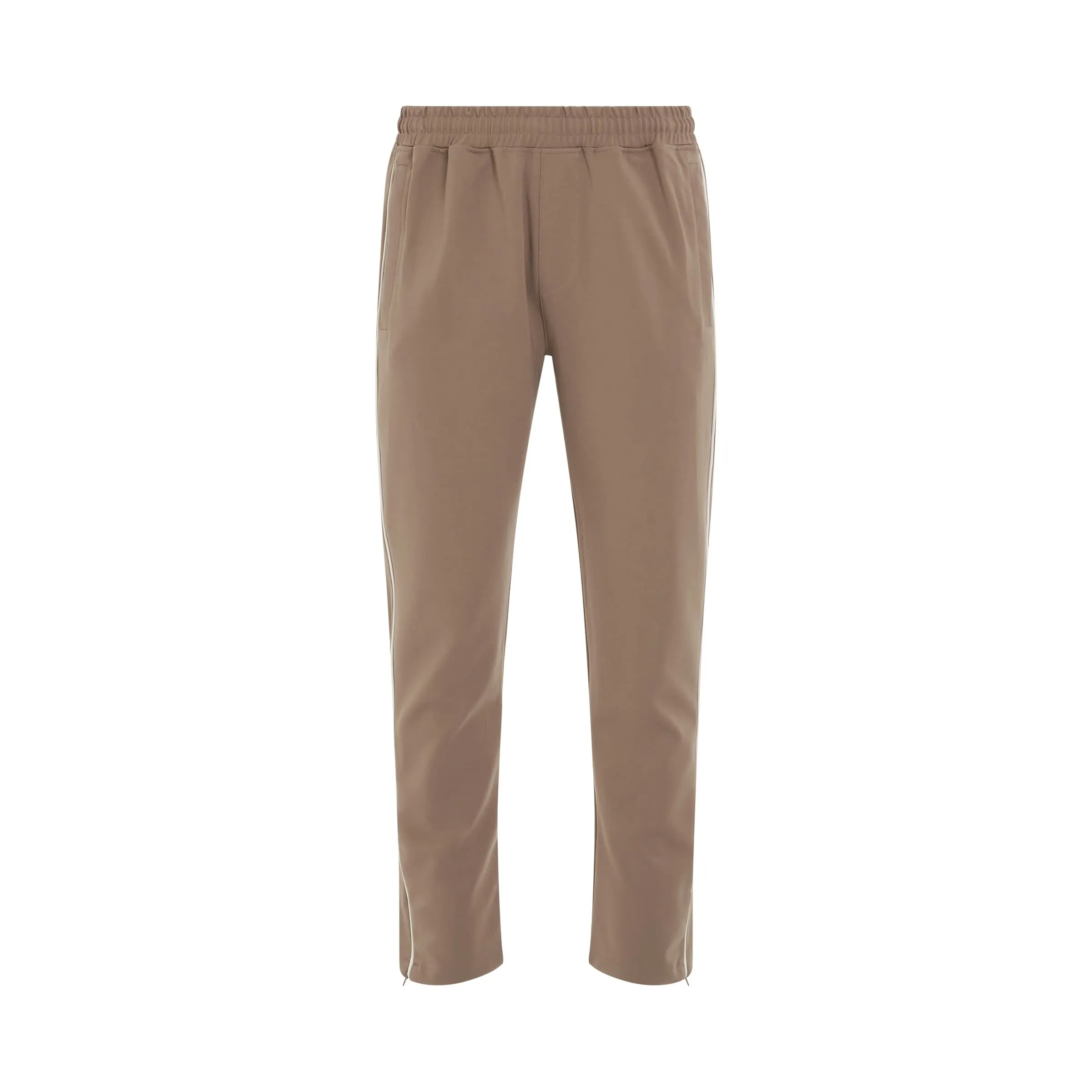 Interlock Split Trackpant in Mushroom/Flat White