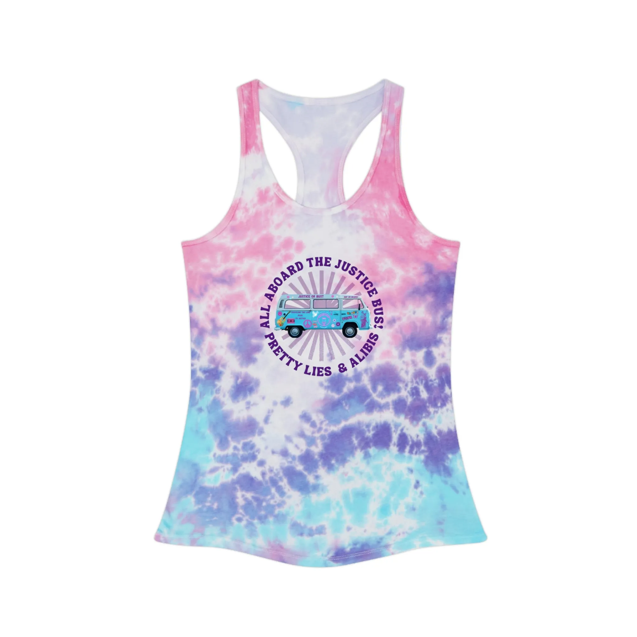 Justice Bus Tie Dye Racerback Tank Top