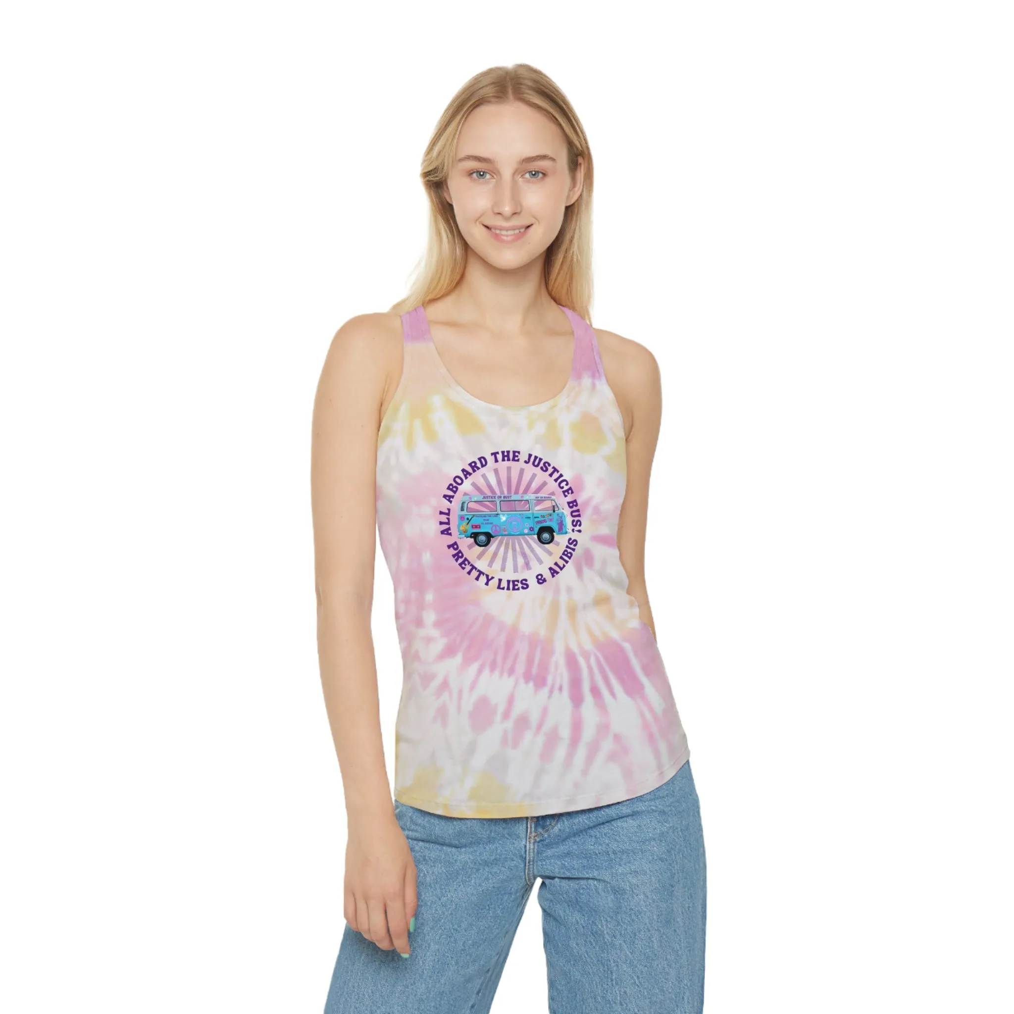 Justice Bus Tie Dye Racerback Tank Top