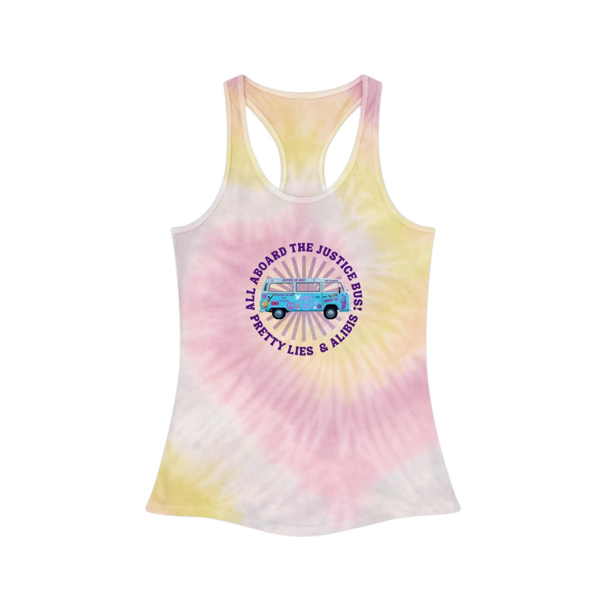 Justice Bus Tie Dye Racerback Tank Top