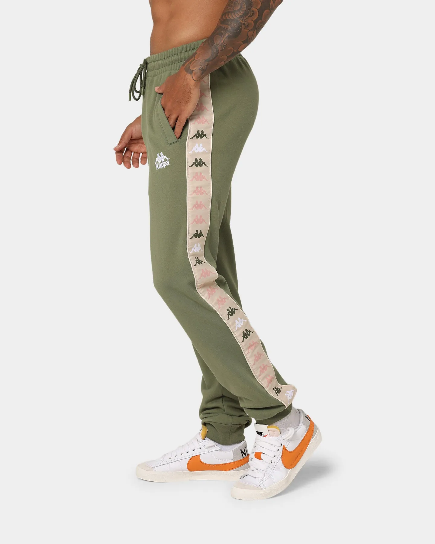 Kappa 222 Banda Alanz 3 Track Pants Green Loden/Beige