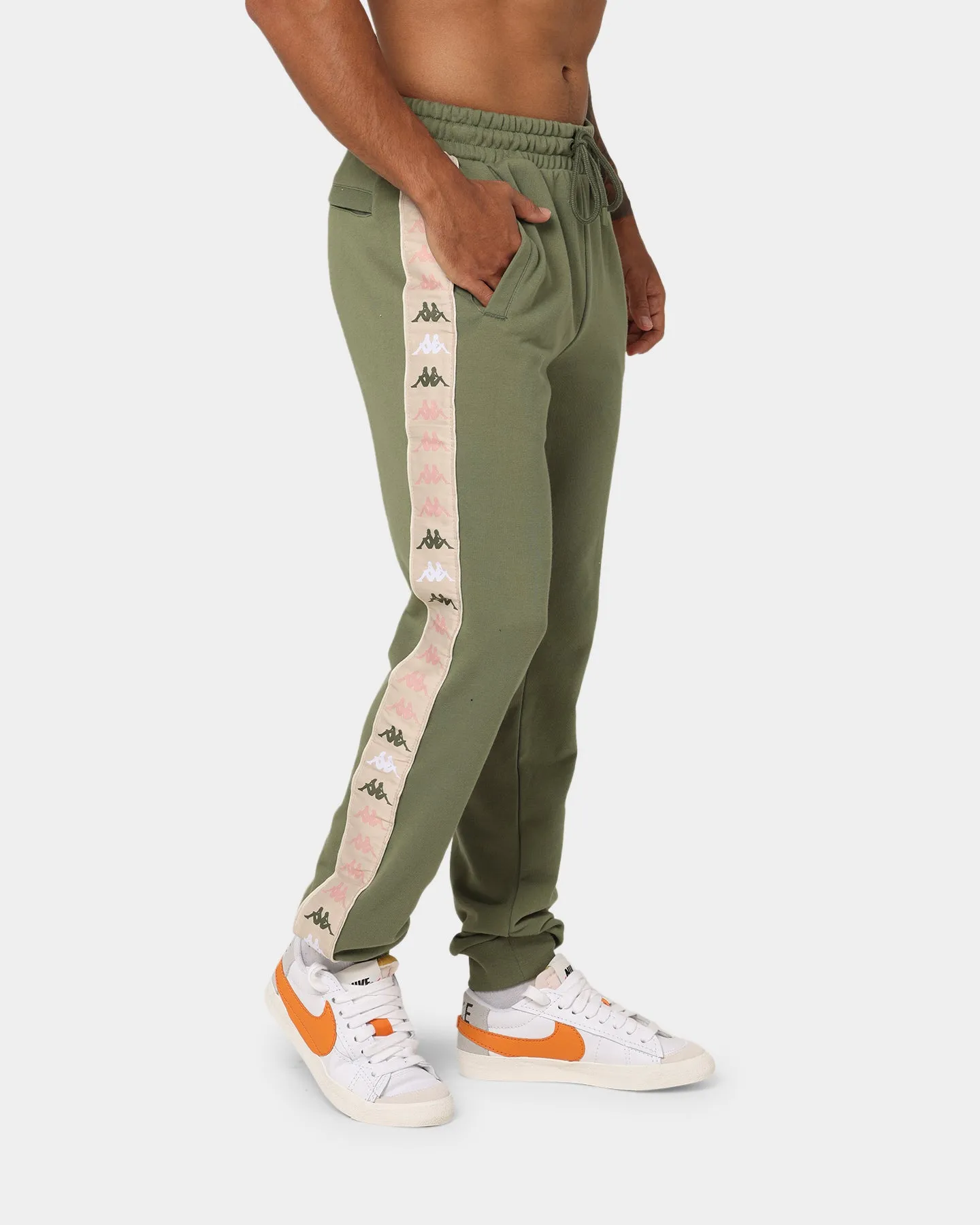 Kappa 222 Banda Alanz 3 Track Pants Green Loden/Beige