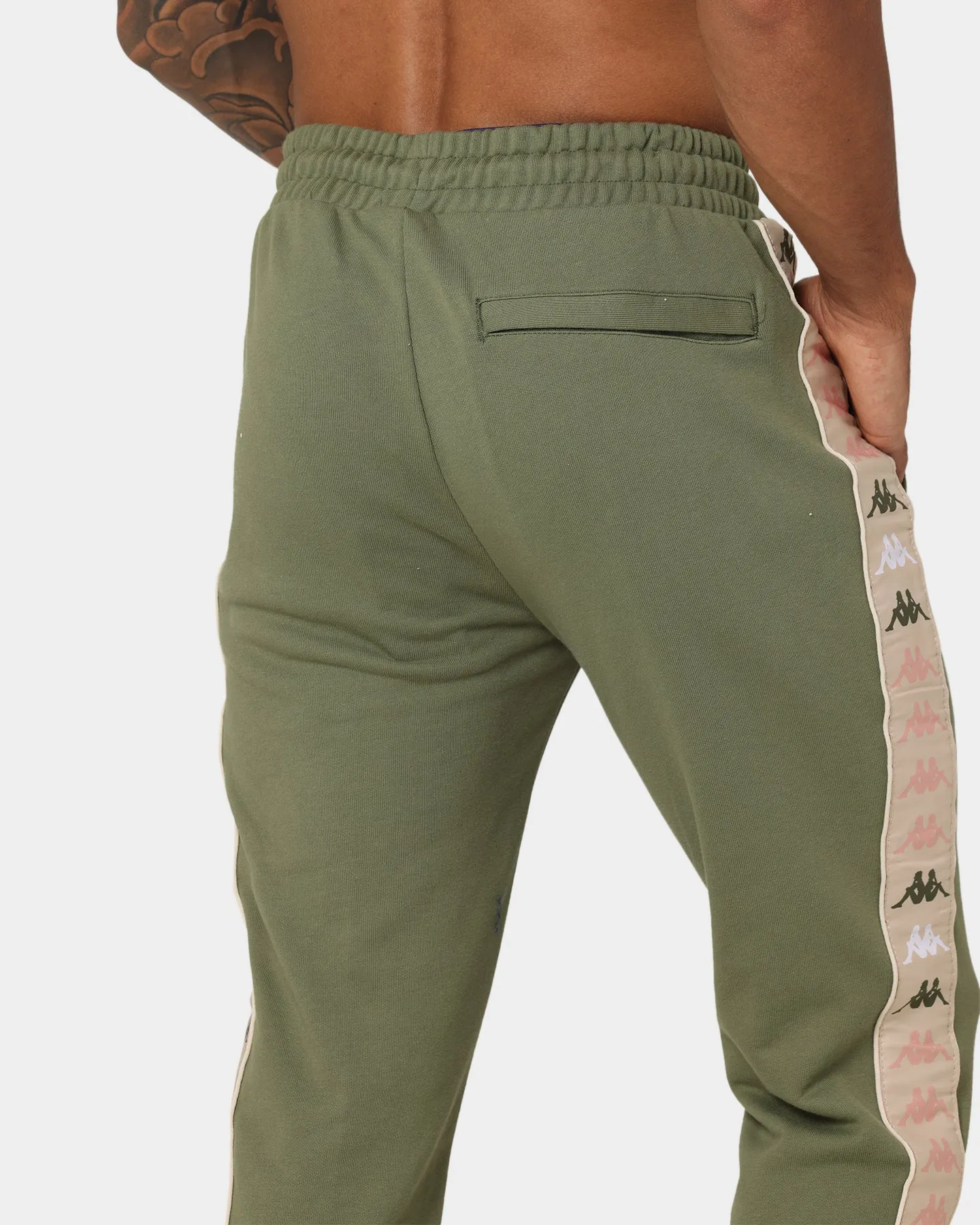 Kappa 222 Banda Alanz 3 Track Pants Green Loden/Beige