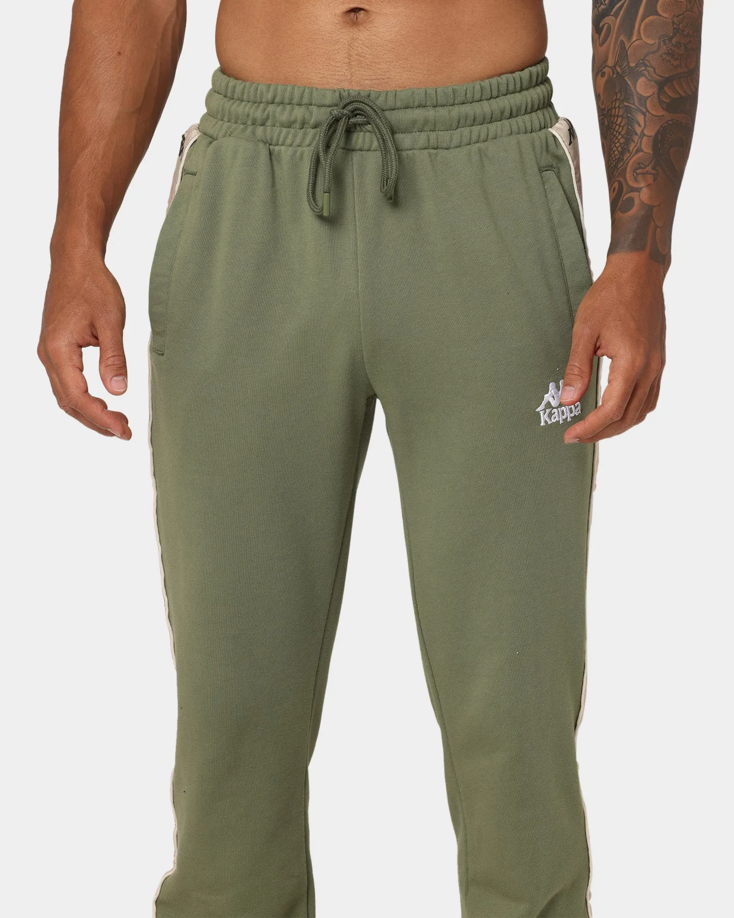 Kappa 222 Banda Alanz 3 Track Pants Green Loden/Beige