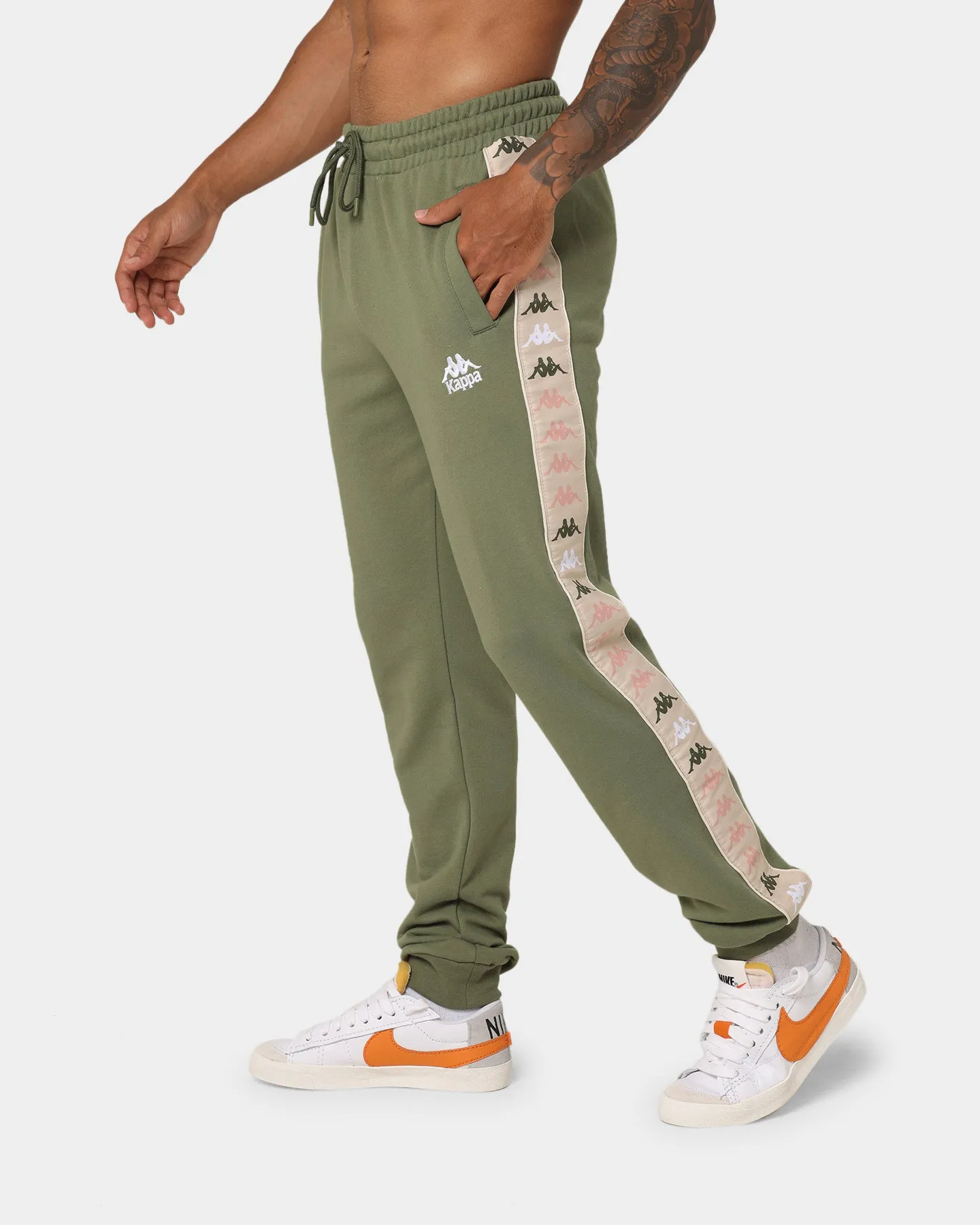 Kappa 222 Banda Alanz 3 Track Pants Green Loden/Beige