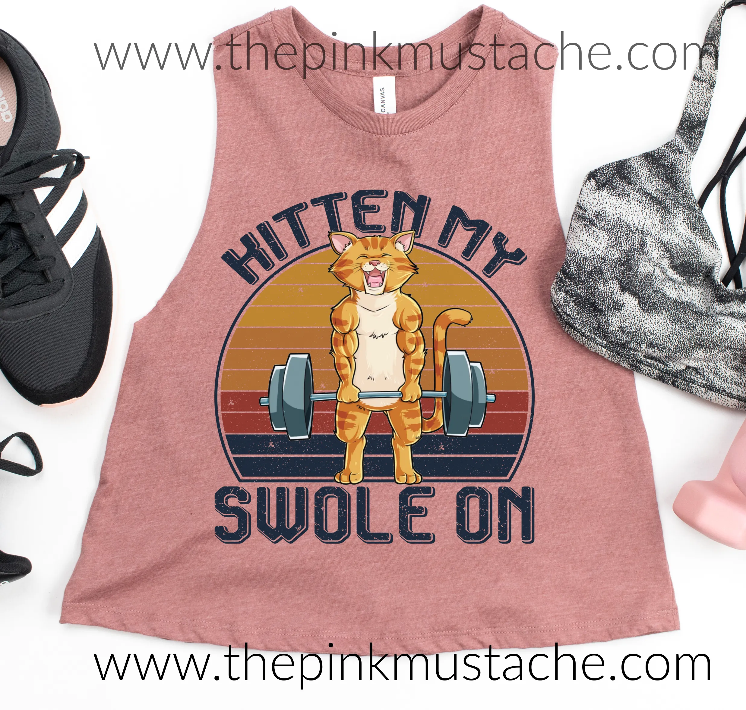 Kitten My Swole On - Tee/ Tank / Crop - Funny Workout Shirts