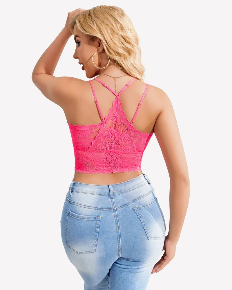 Lace Camisoles Racerback Crop Tops