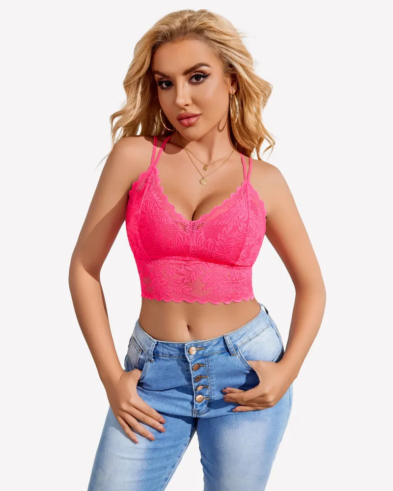 Lace Camisoles Racerback Crop Tops