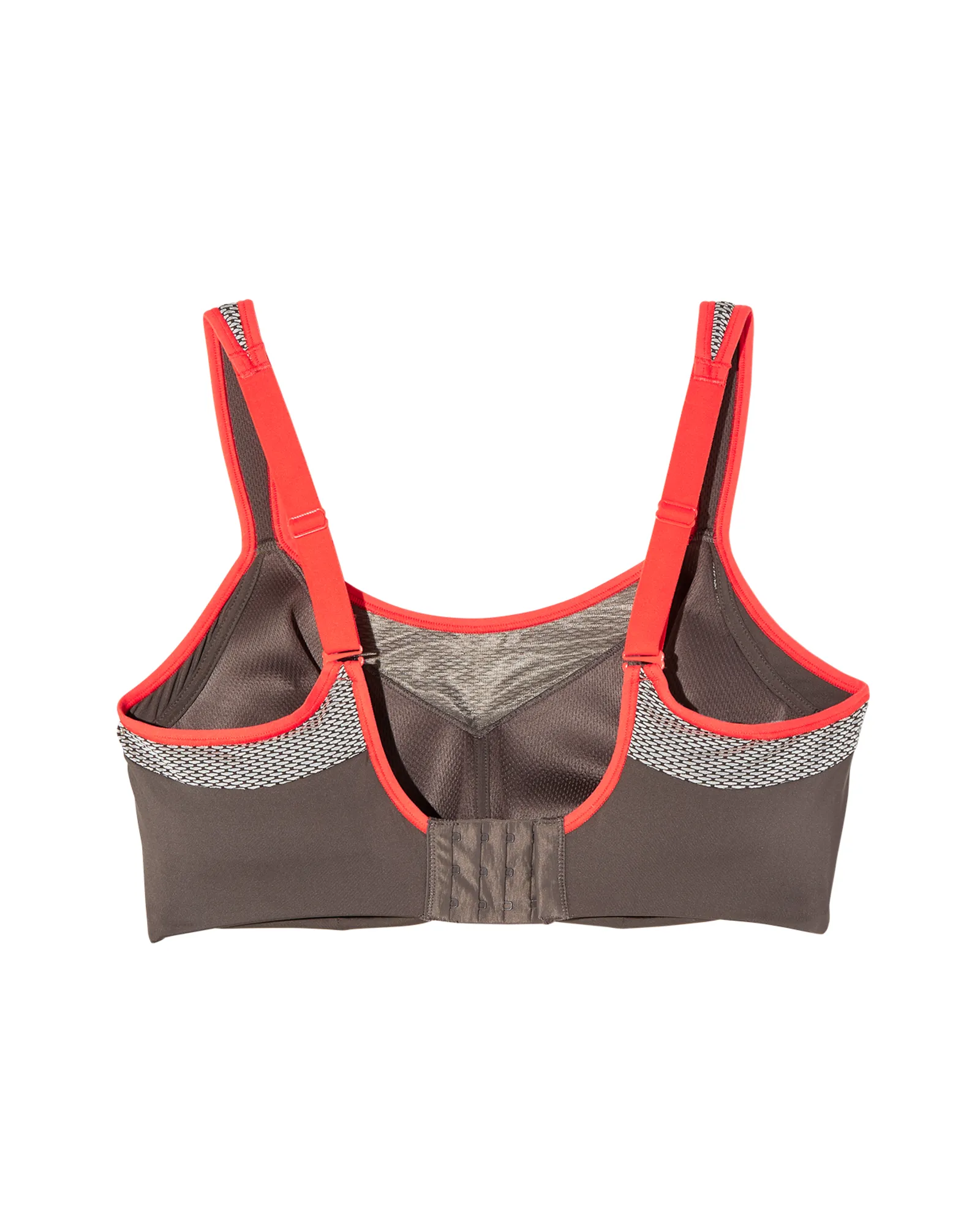 Lena Sports Bra | Light Grey / Coral