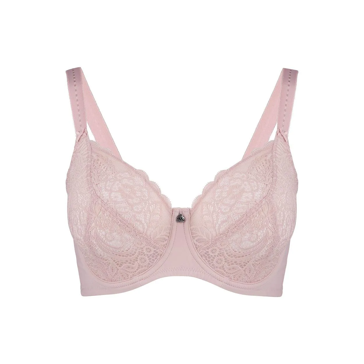 Lily Lace Full Cup Bra - Blush Pink